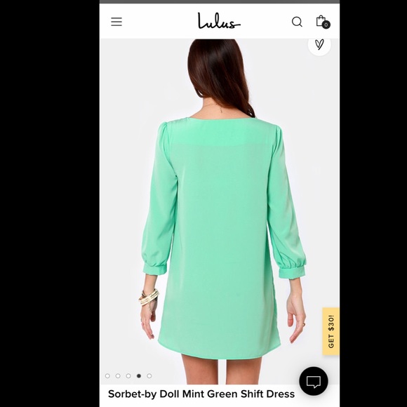 Lulu’s Mint Green Shift dress - Picture 2 of 3